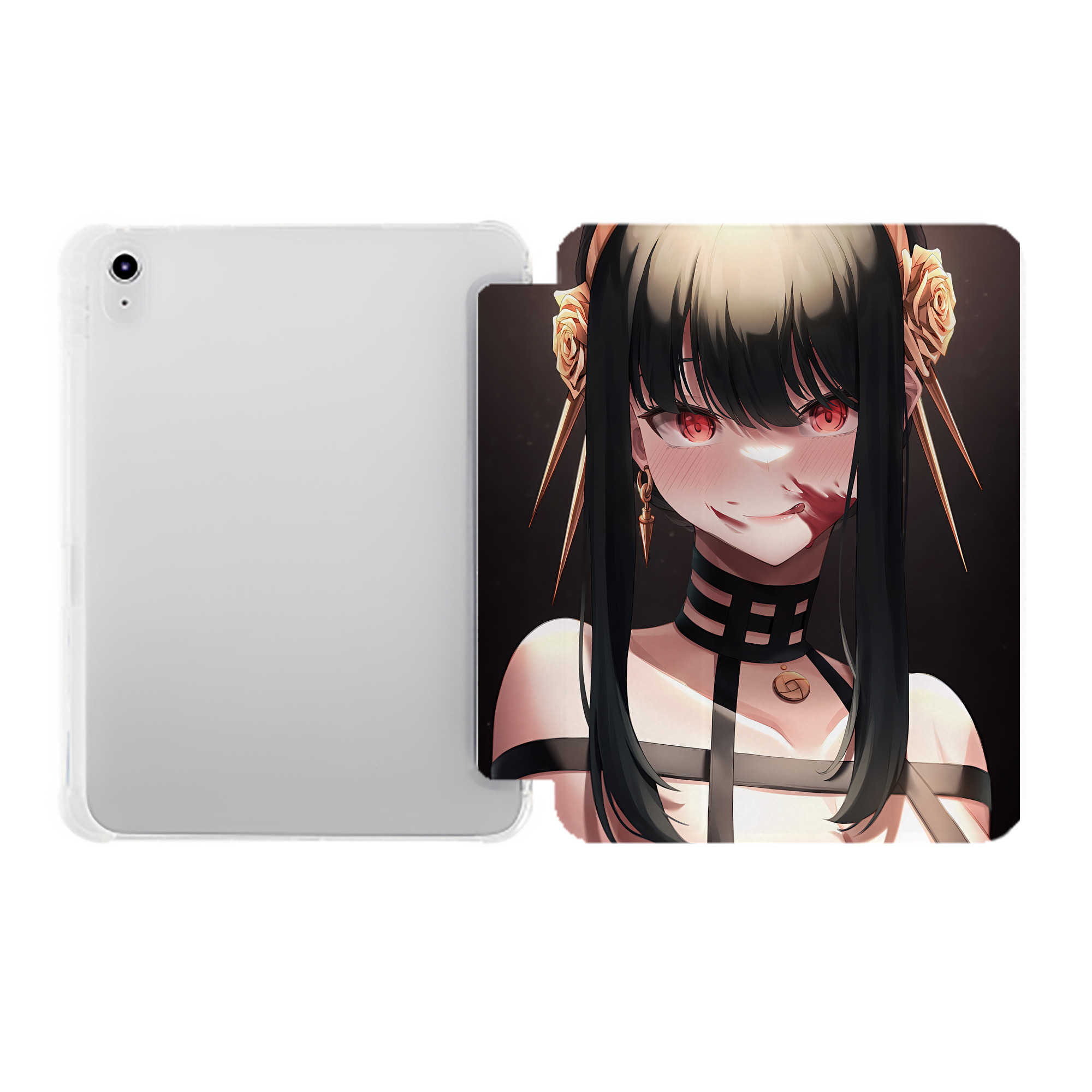 （画像用） SPY×FAMILY间谍家家酒 IPad ケース ペン収納付き 三つ折りスタンド PUレザー×シリコン 対応機種9.5/10.5/10.9インチ
